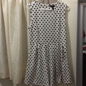 Black polka dot dress